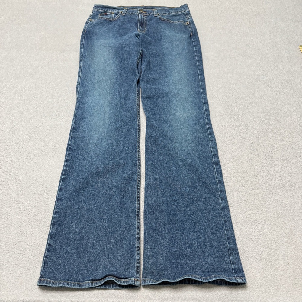 DKNY Jeans Women 8R Blue Denim Bootcut Stretch Y2K Vintage Made in USA
